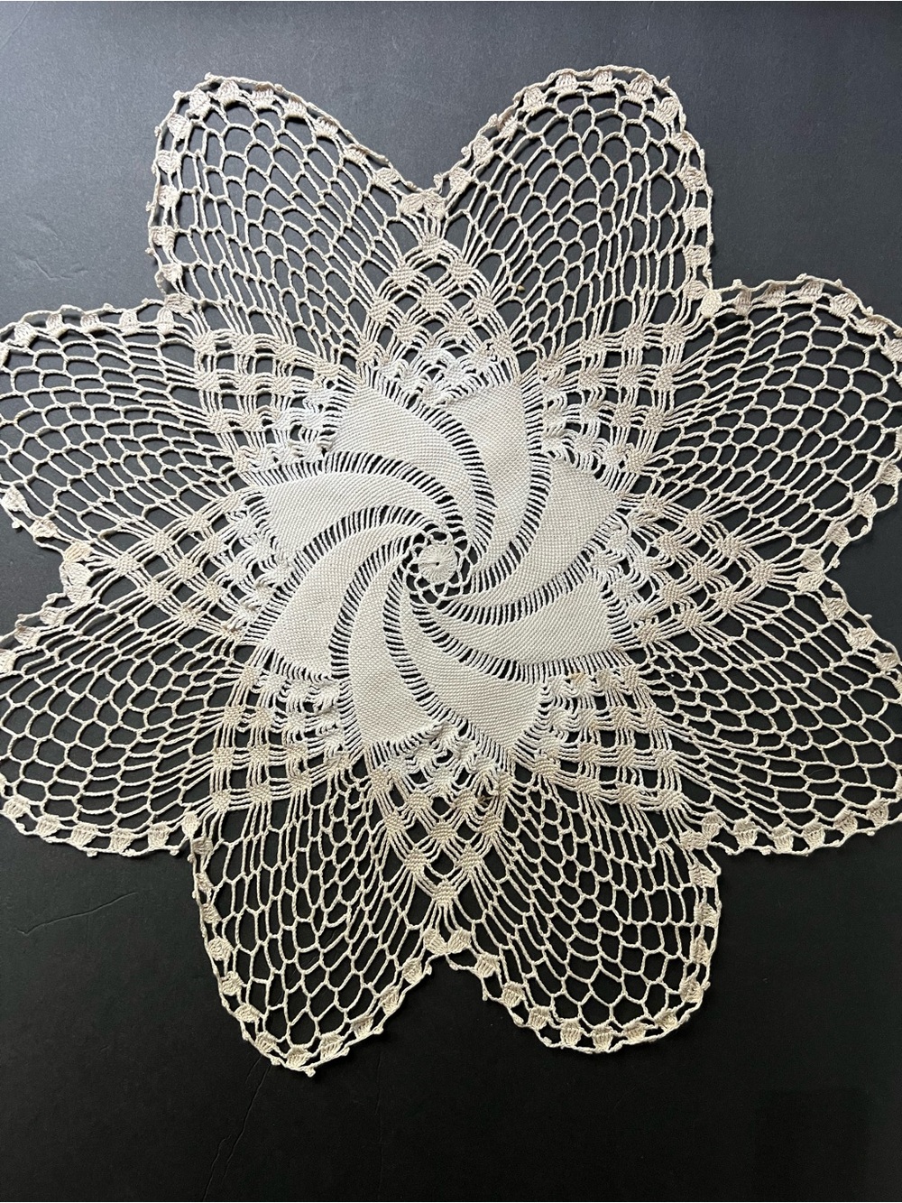 Handmade Cream Crochet Doily - Decorative Table Accent